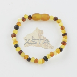 Amber teething bracelet multicolour raw